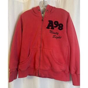 Cocoa Platinum Fleece Lined Pink Full Zip Hoodie Size L Womens Y2K